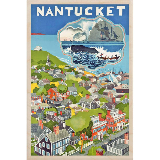 Nantucket Wooden Postcard Massachusetts, USA