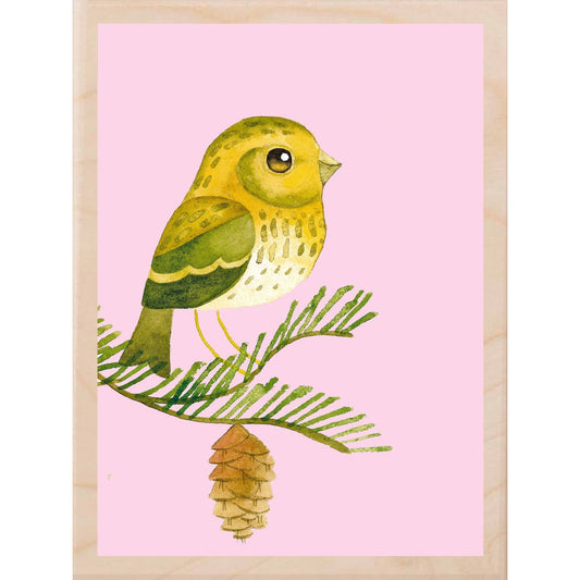 Serin Wooden Postcard Matt Sewell Birds