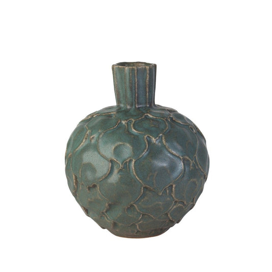 Artichoke Clay Vase Small Forest Grey Eleish Van Breems Home