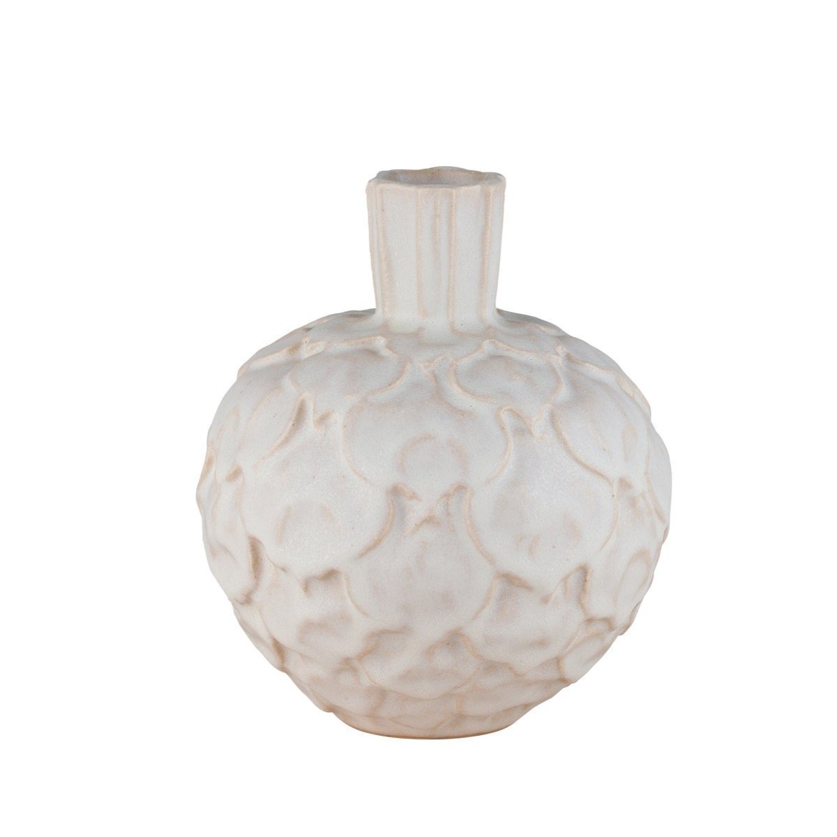 Artichoke Clay Vase Small White Eleish Van Breems Home
