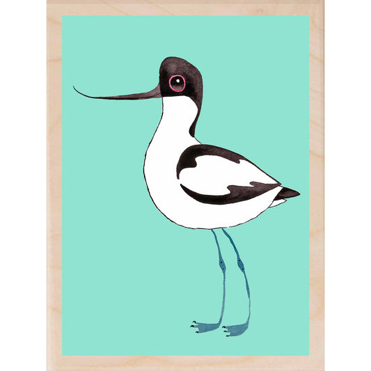 Avocet Wooden Postcard Matt Sewell Birds