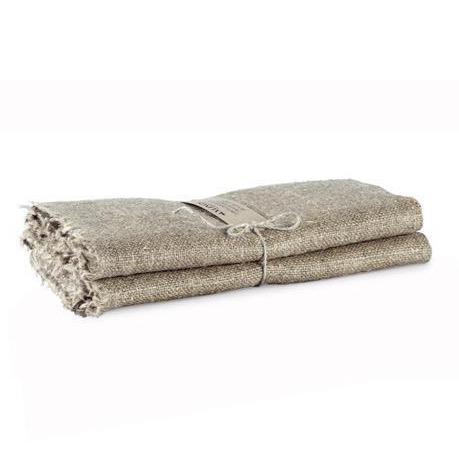 Burlap Tea Towel Set Natural Linen Eleish Van Breems Home