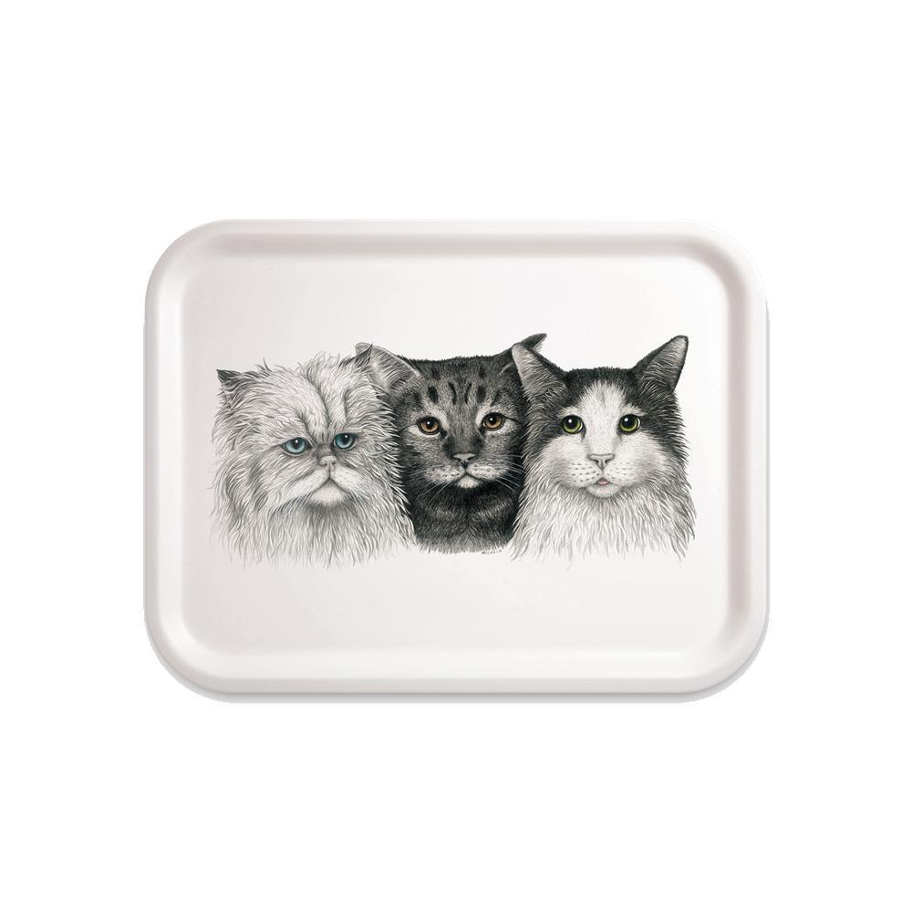 Charlotte Nicolin Small Rectangle Tray 3 Cats Eleish Van Breems Home