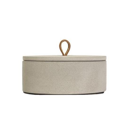Concrete Large Leather Loop Box Eleish Van Breems Home