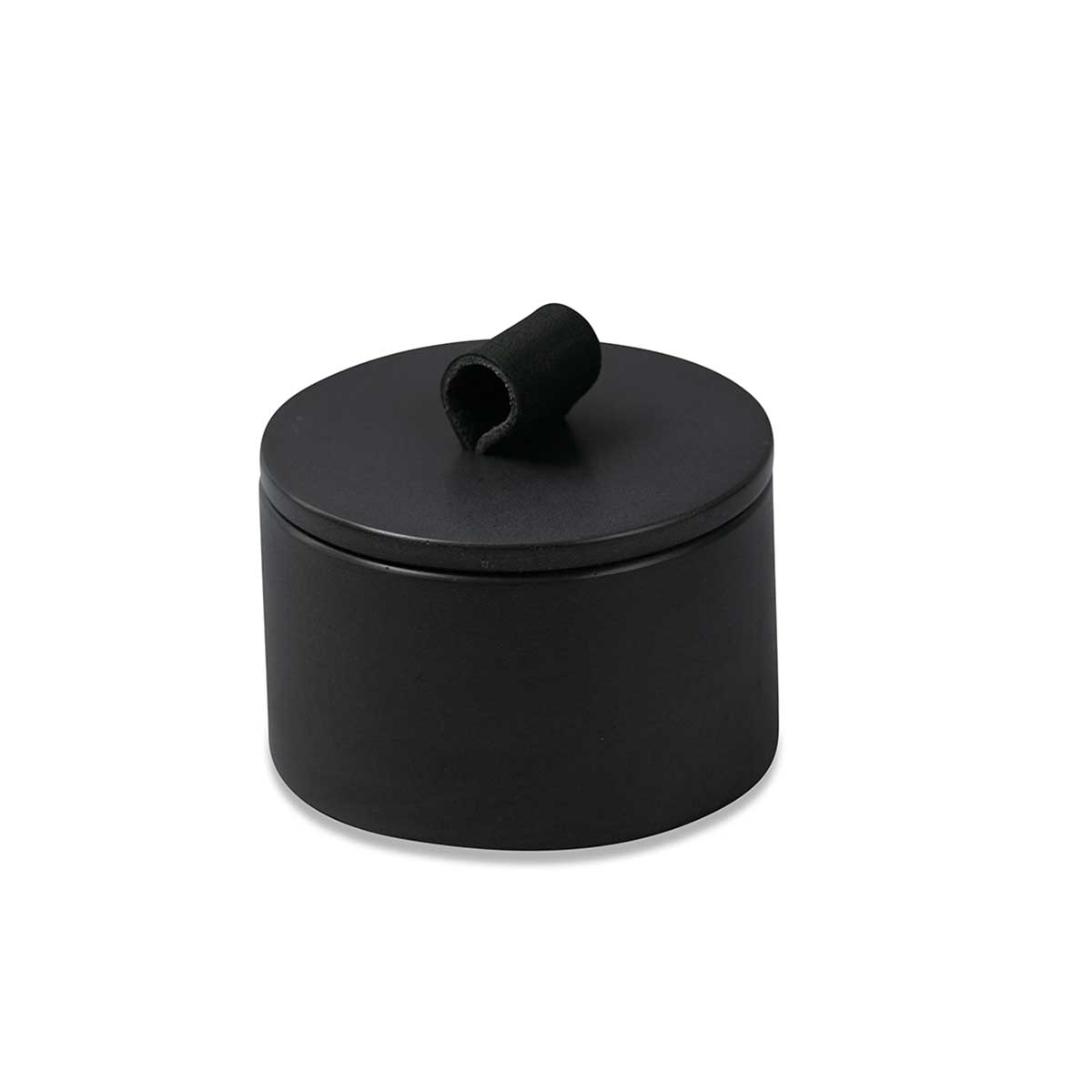 Concrete Small Leather Loop Box Graphite Grey Eleish Van Breems Home