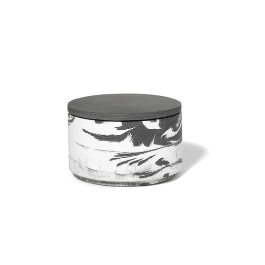 Concrete Small Marbled Box Graphite Grey and Light Marbled Eleish Van Breems Home