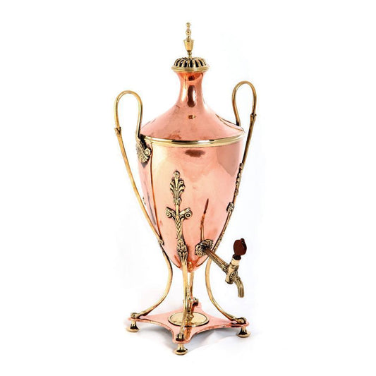 E. 19th C. Swedish Copper and Brass Samovar Eleish Van Breems Home