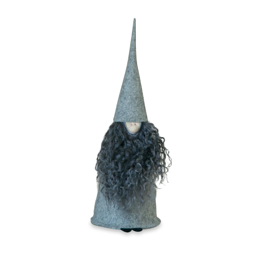 Felt Tomte Light grey cap & body and dark beard. Large Eleish Van Breems Home