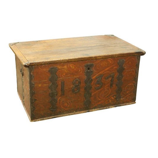 Finnish Folk Trunk with Iron Dating Eleish Van Breems Home