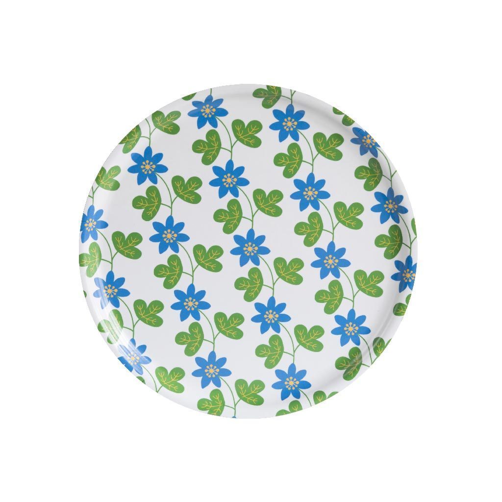 Floral Round Tray Hepatica Eleish Van Breems Home