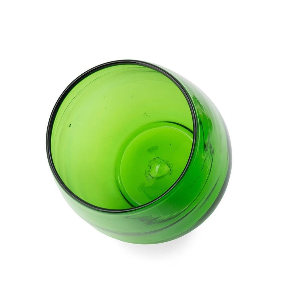 Heavy Weight Italian Blown, Green Glass Vase/ Bowl Eleish Van Breems Home