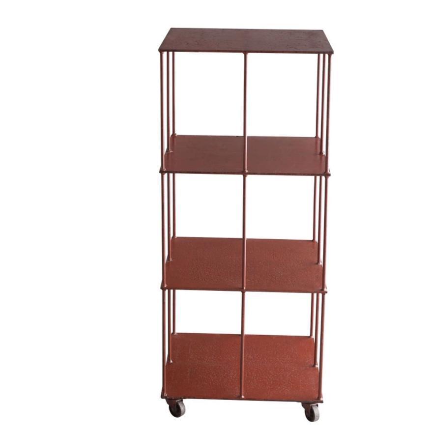 Industrial Red Metal Shelving Unit Eleish Van Breems Home