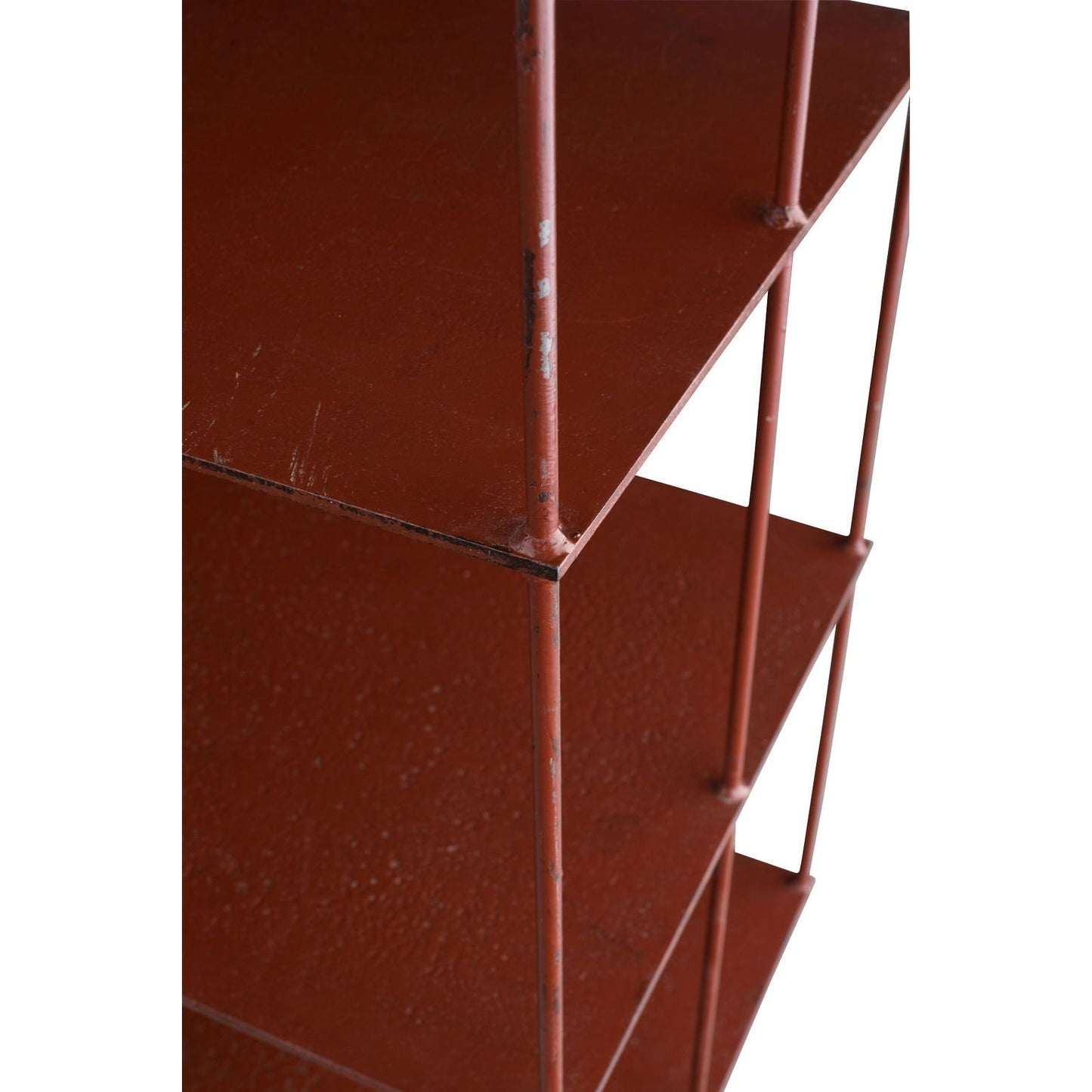 Industrial Red Metal Shelving Unit Eleish Van Breems Home