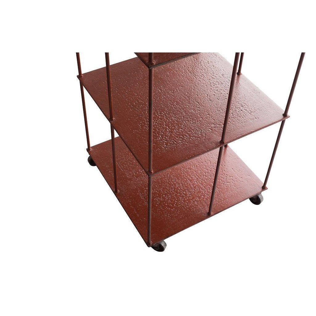 Industrial Red Metal Shelving Unit Eleish Van Breems Home