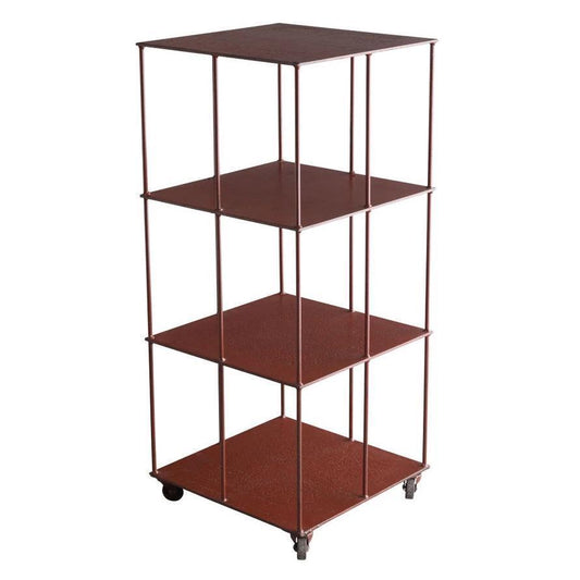 Industrial Red Metal Shelving Unit Eleish Van Breems Home