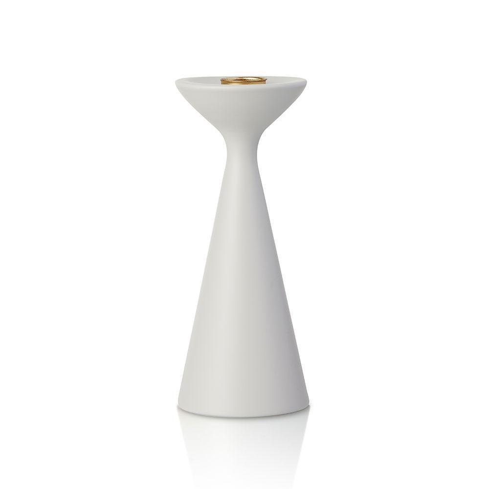 Inga Candlestick Medium Soft Grey Eleish Van Breems Home
