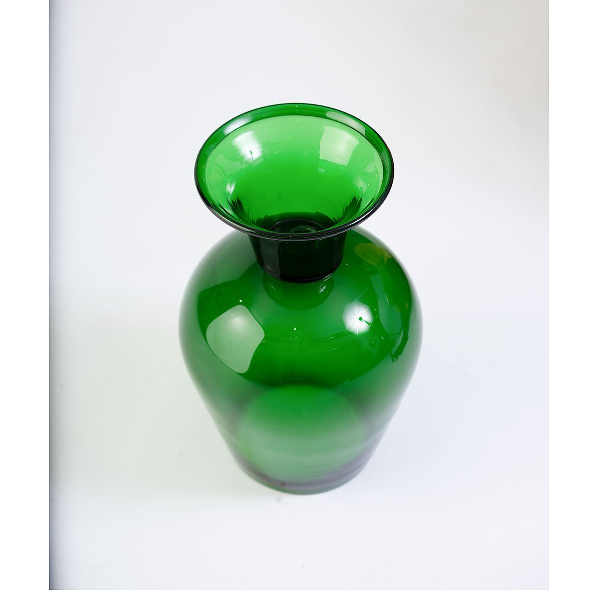 Italian Blown Green Glass Vase Eleish Van Breems Home