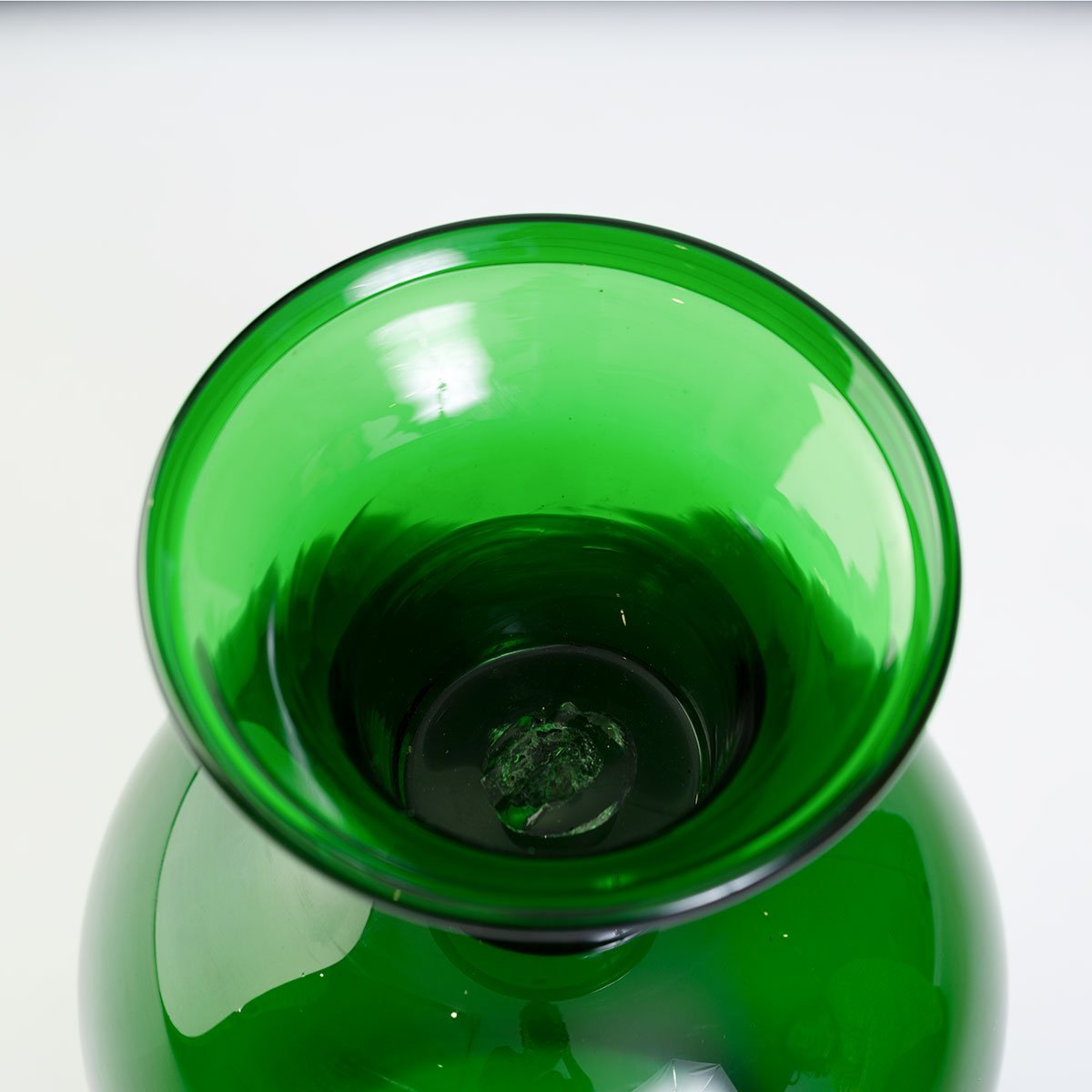 Italian Blown Green Glass Vase Eleish Van Breems Home