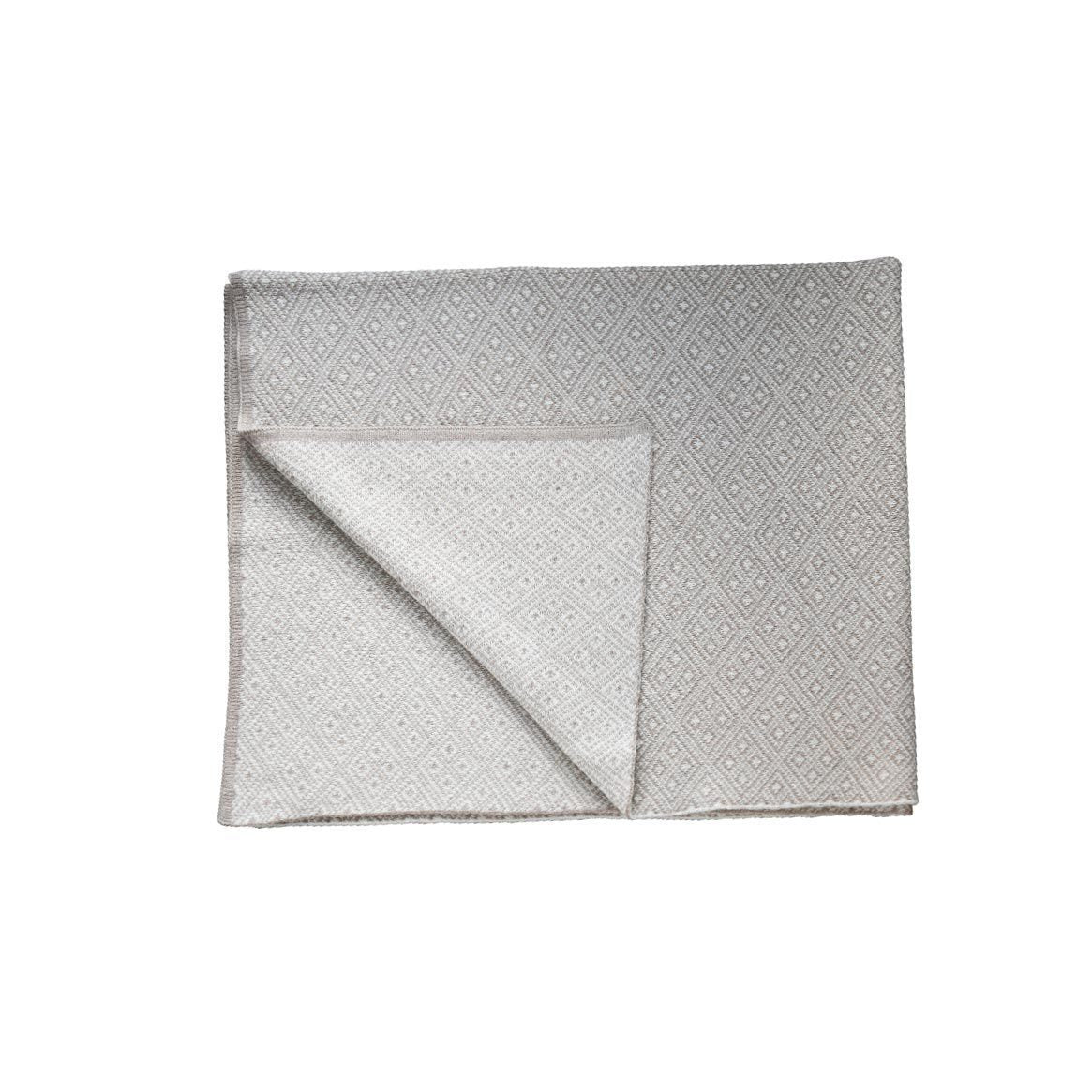 Knit Wool Blanket White/Beige Eleish Van Breems Home