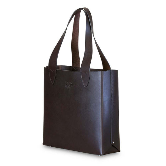 Leila Structured Tote Bag Dark Chololate Eleish Van Breems Home
