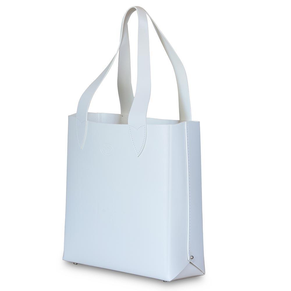 Leila Structured Tote Bag White Eleish Van Breems Home