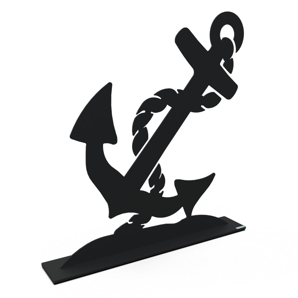 Metal Anchor Sculpture Large Black Eleish Van Breems Home