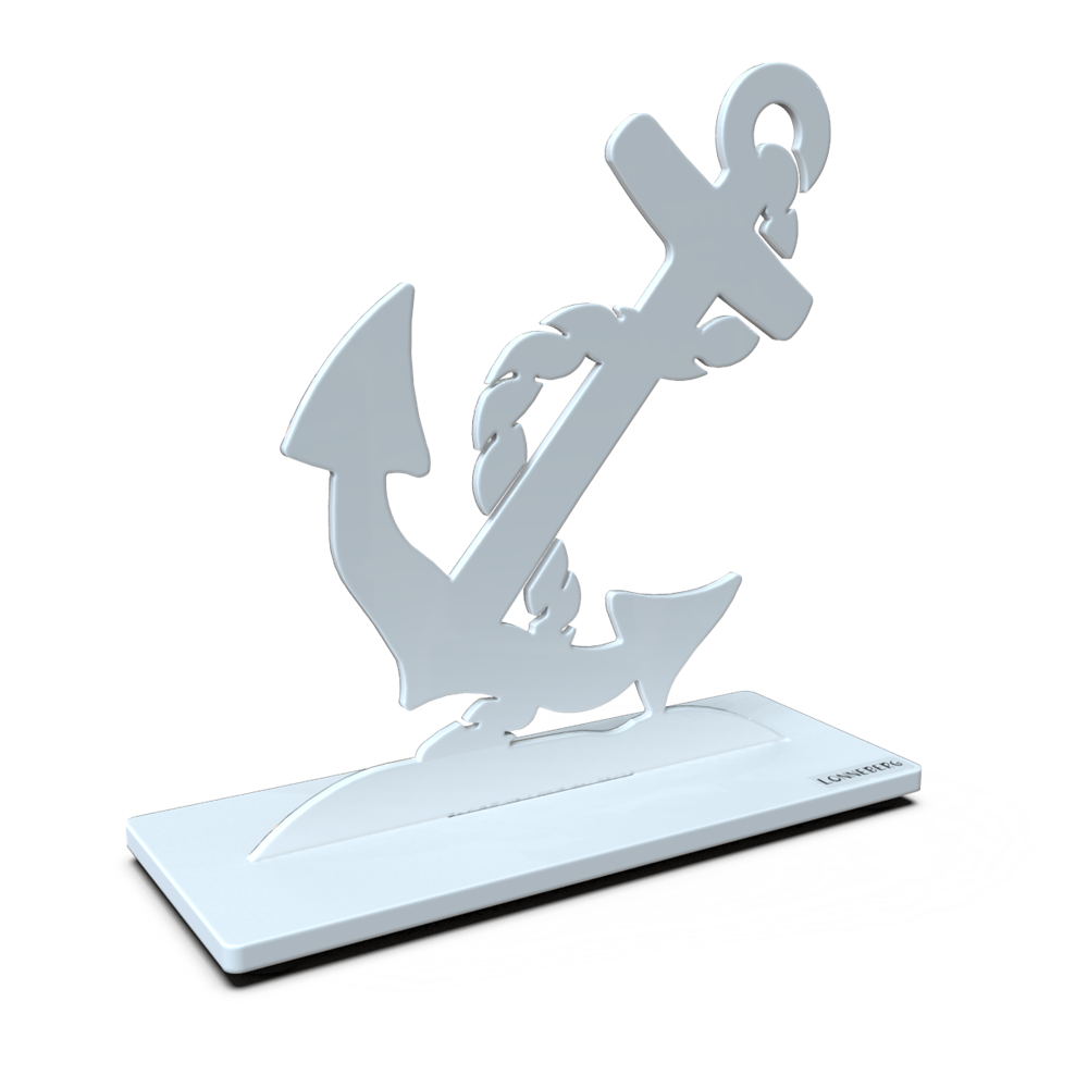 Metal Anchor Sculpture Large White Eleish Van Breems Home
