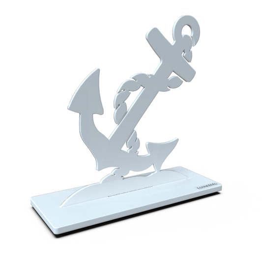 Metal Anchor Sculpture Large White Eleish Van Breems Home
