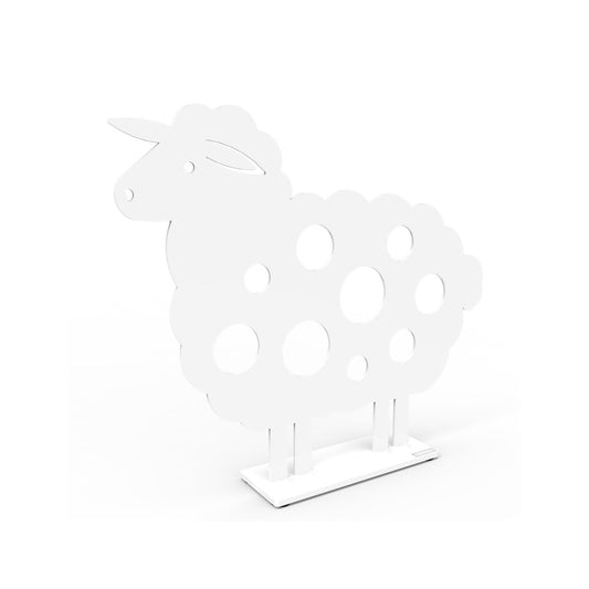 Metal Sheep Sculpture Medium White Eleish Van Breems Home