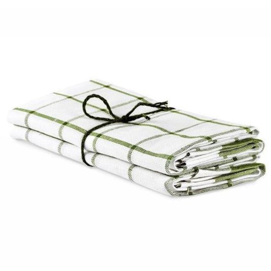 Picnic Tea Towel Off White Leaf Green Eleish Van Breems Home