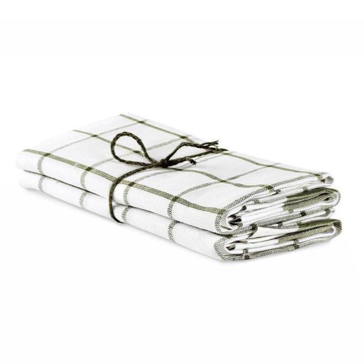 Picnic Tea Towel Off White & Sage Eleish Van Breems Home