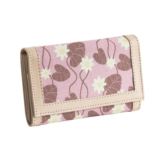 Pink Water Lily Leather Wallet Eleish Van Breems Home