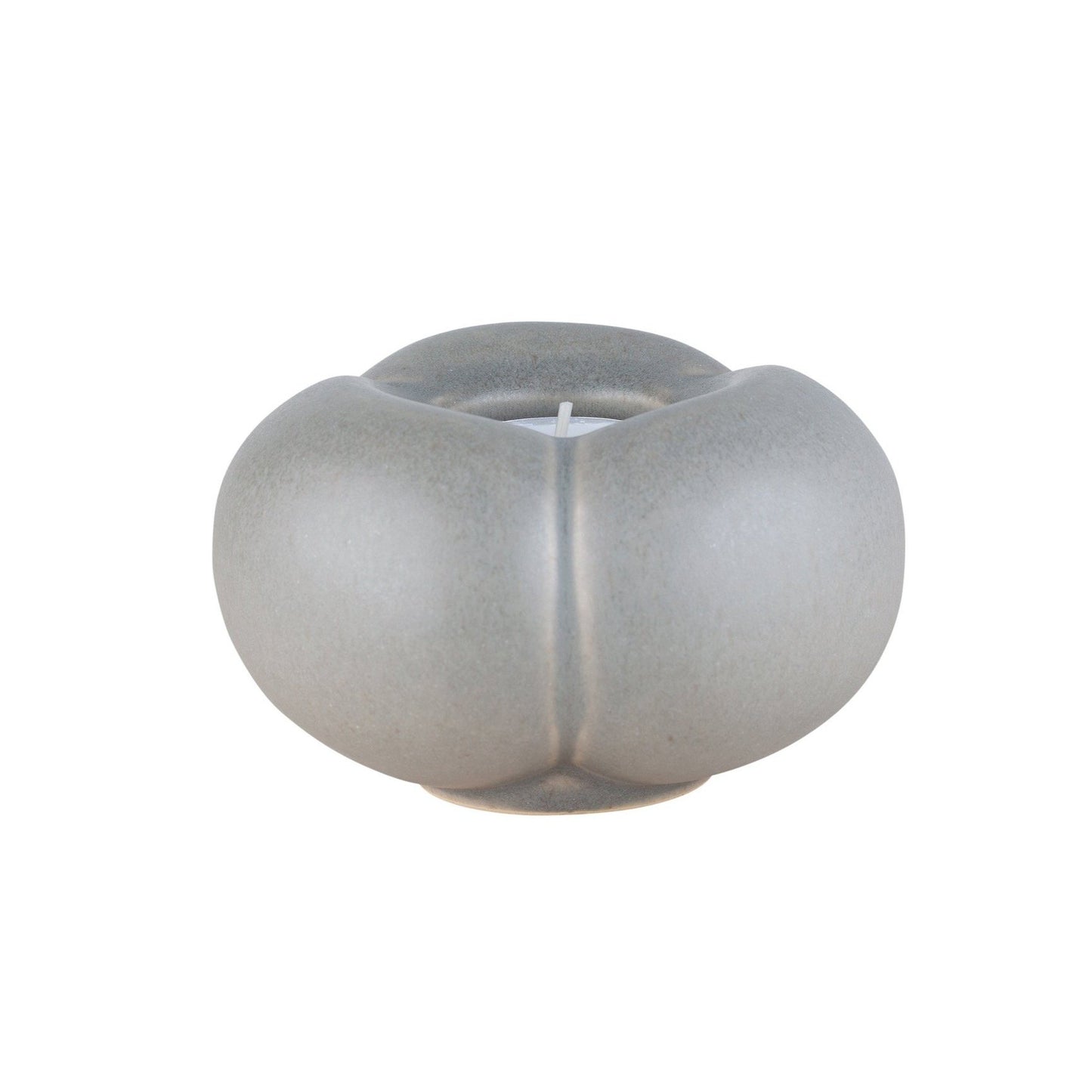 Pumpkin Clay Tealight Candle Holders Light Grey Eleish Van Breems Home