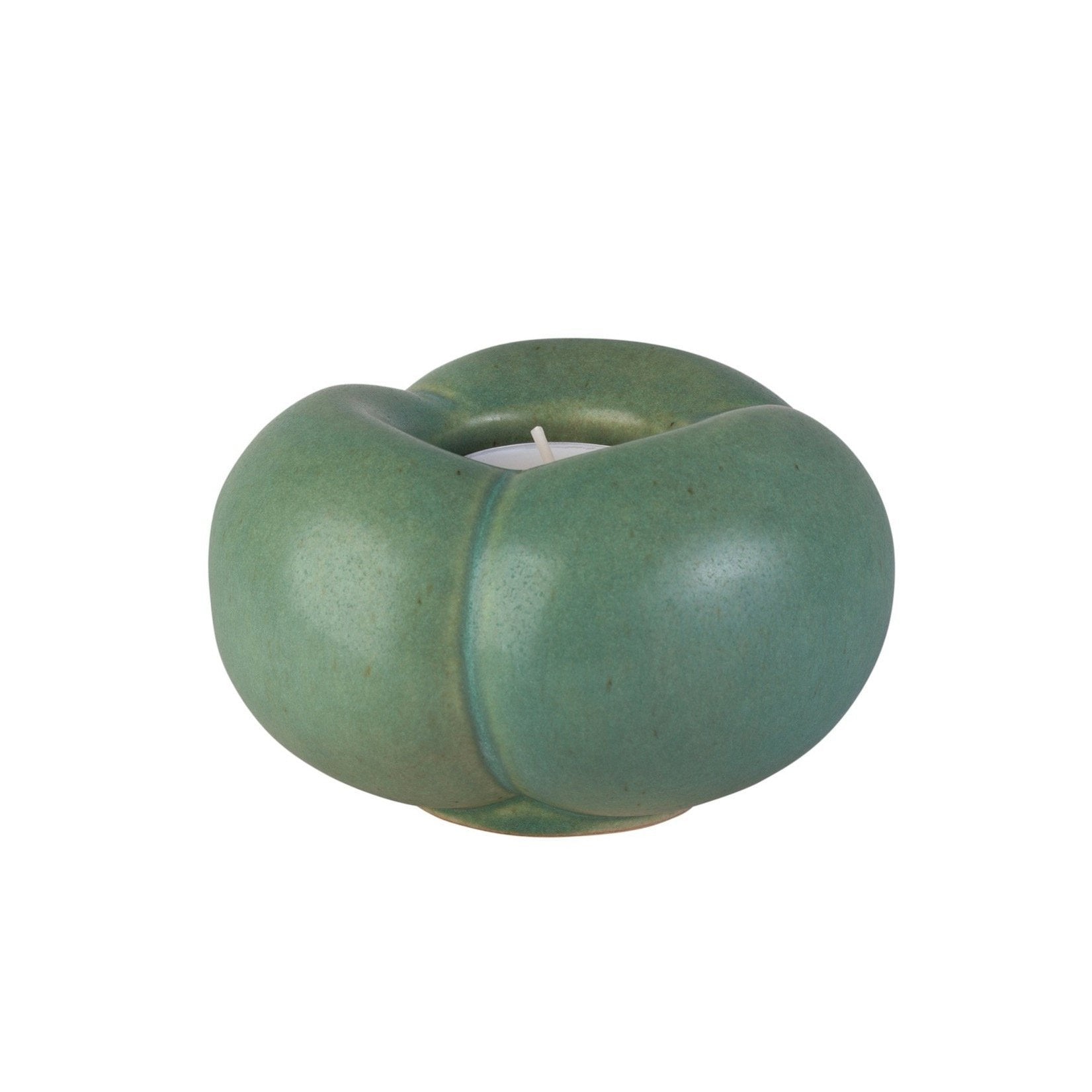 Pumpkin Clay Tealight Candle Holders Sea Green Eleish Van Breems Home