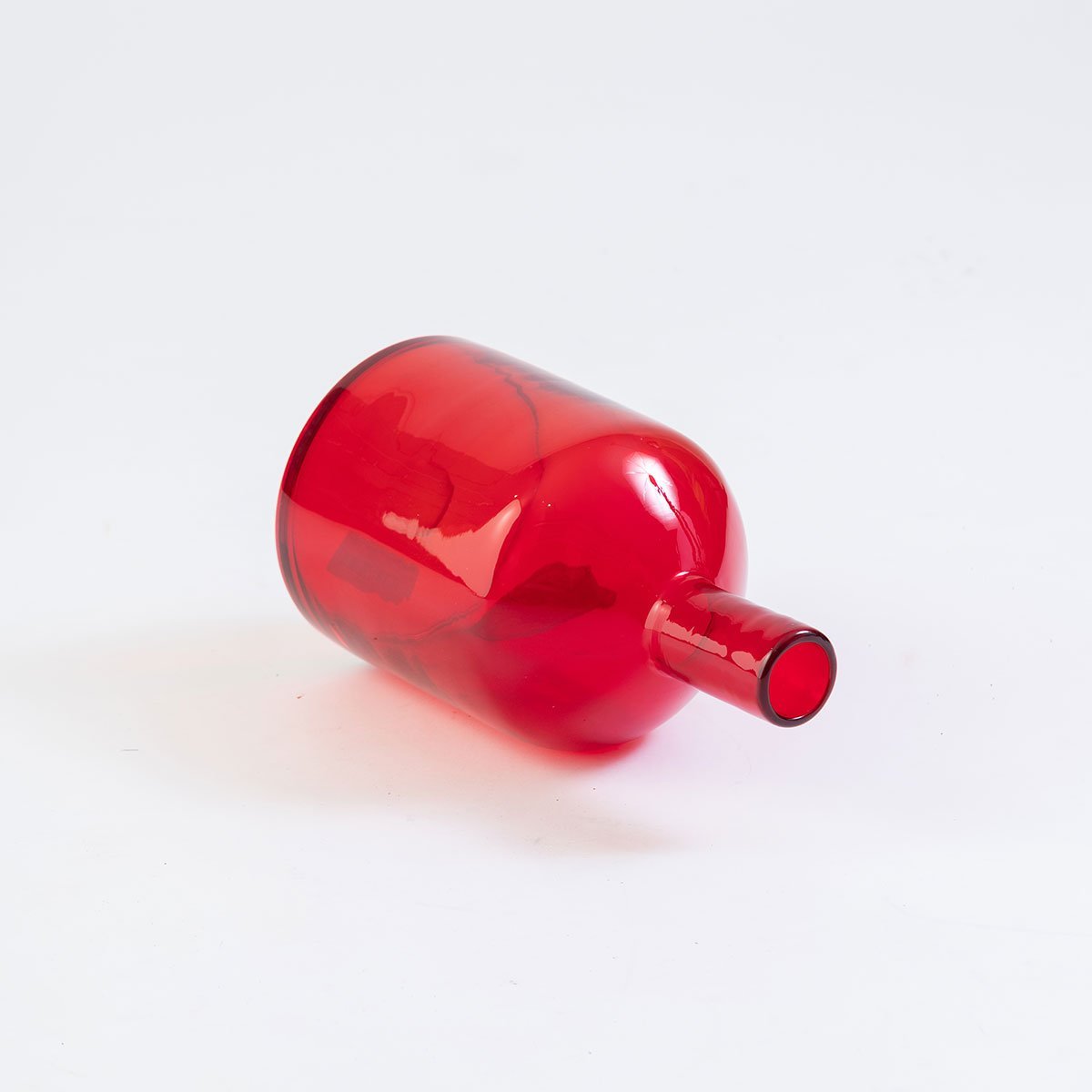 Red Blown Glass Bottle Eleish Van Breems Home