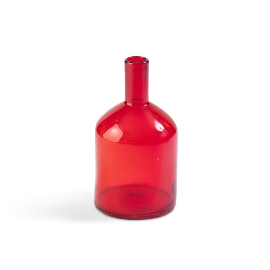 Red Blown Glass Bottle