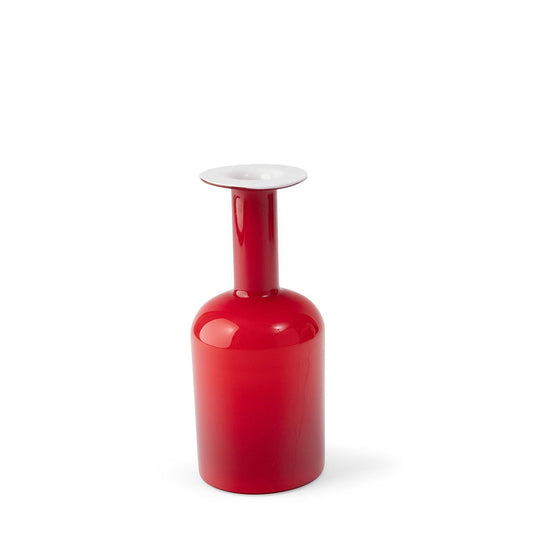 Red Holmegaard Cased Glass Gulvase Medium Eleish Van Breems Home