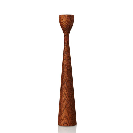 Rolf Oak Candlestick 13" Brown Oak Eleish Van Breems Home