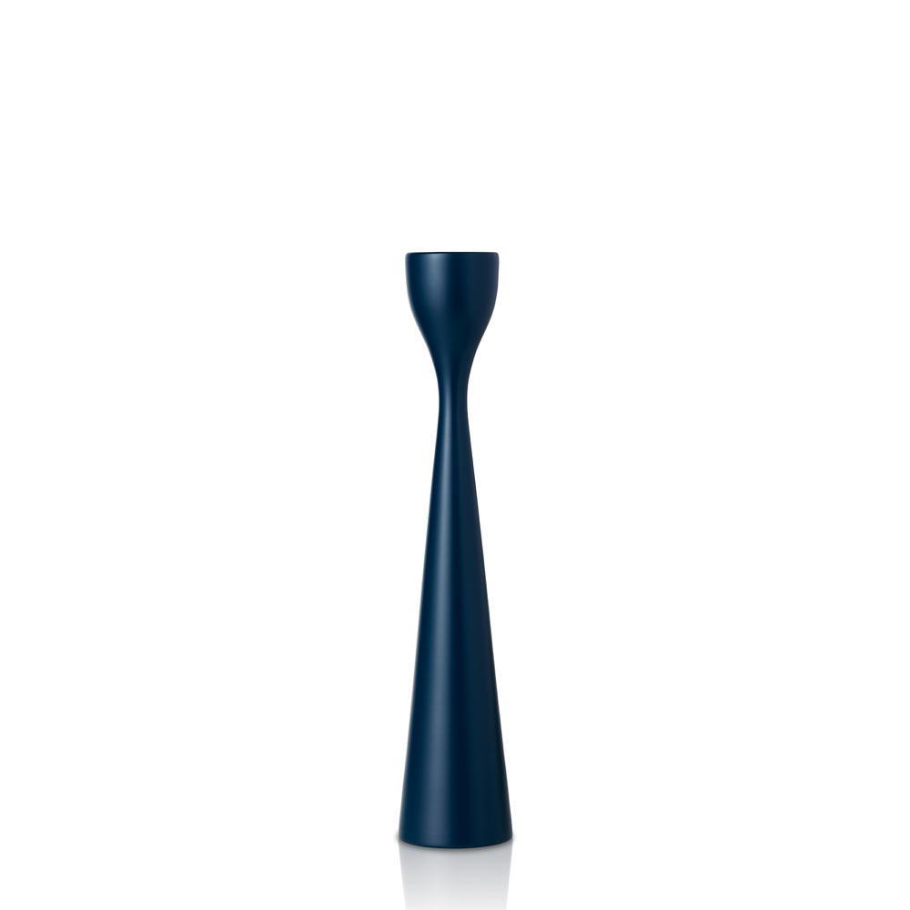 Rolf Painted Candlestick 11" Dark Blue Eleish Van Breems Home