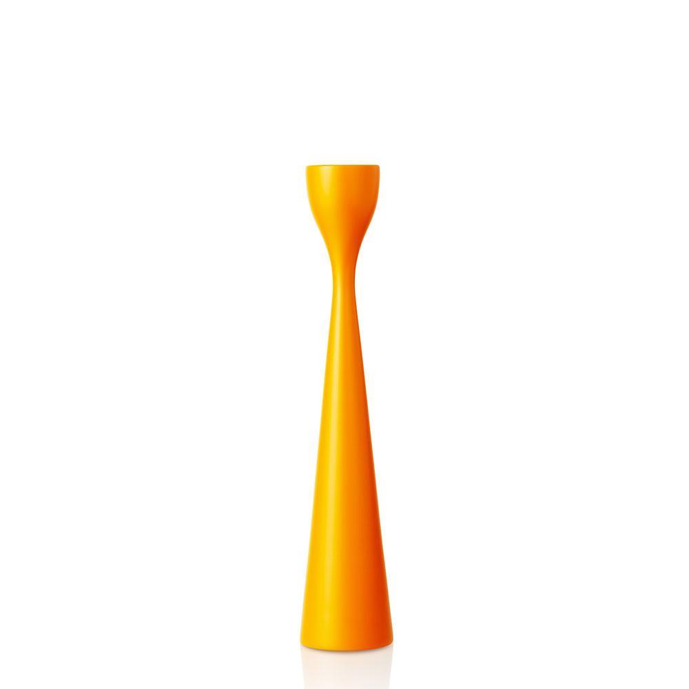 Rolf Painted Candlestick 11" Orange Eleish Van Breems Home
