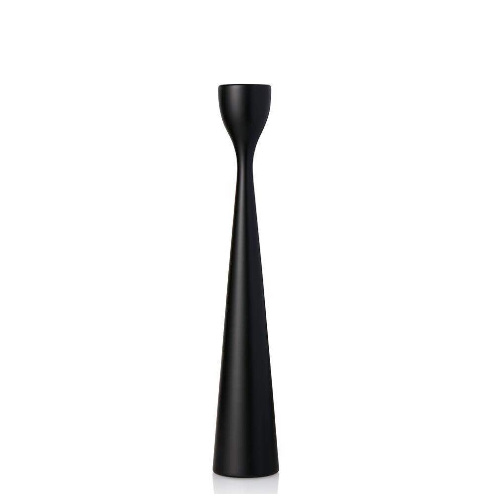 Rolf Painted Candlestick 13" Black Eleish Van Breems Home
