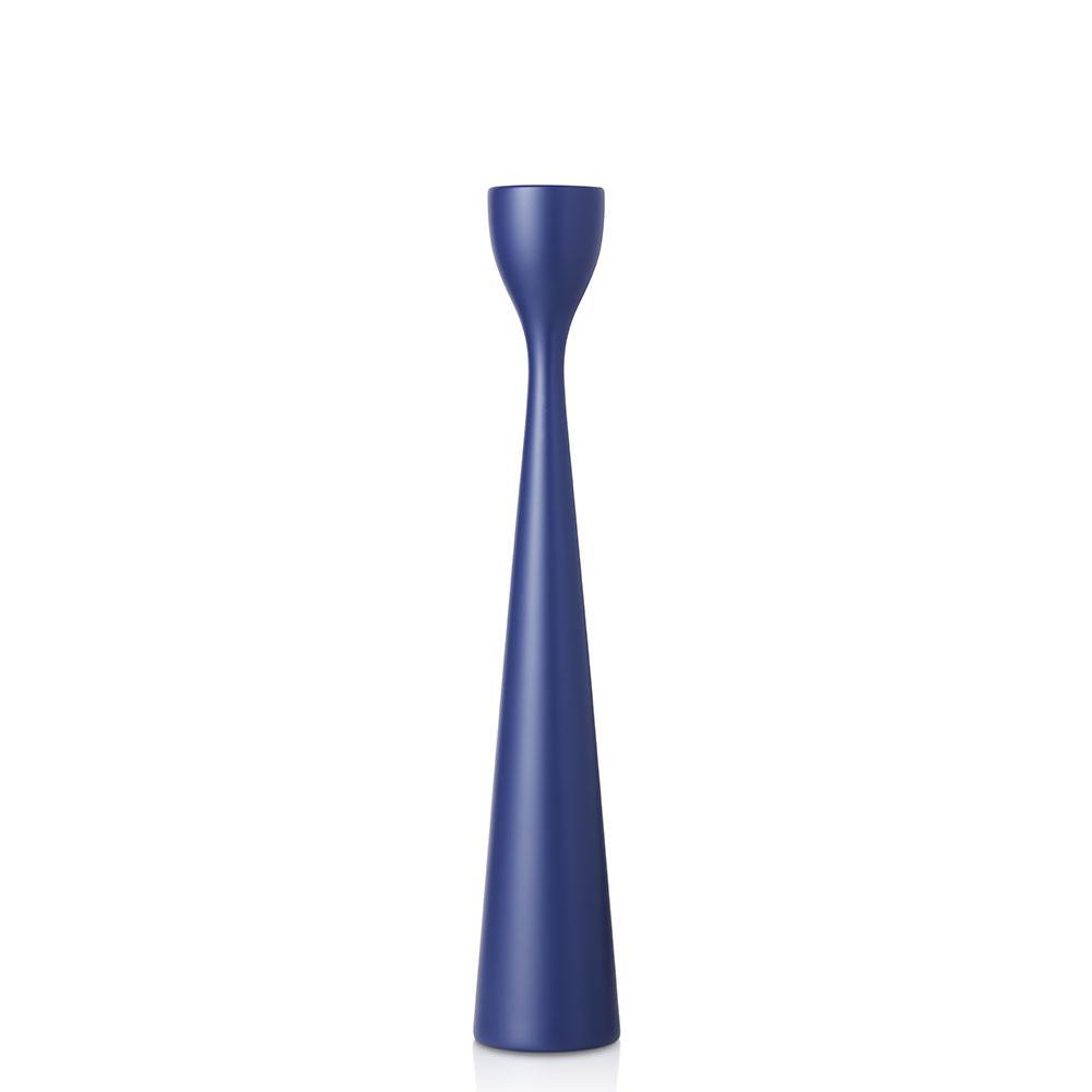Rolf Painted Candlestick 13" Blueberry Blue Eleish Van Breems Home