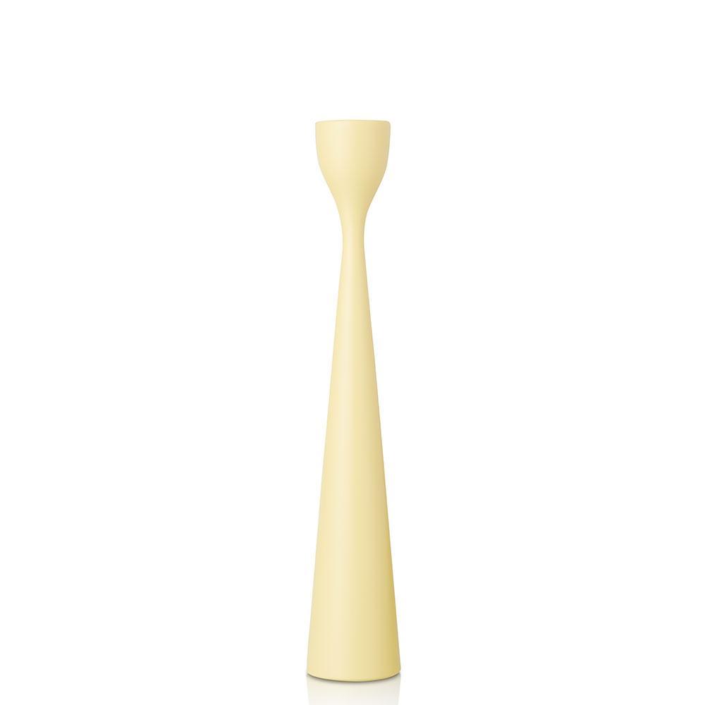 Rolf Painted Candlestick 13" Custard Yellow Eleish Van Breems Home