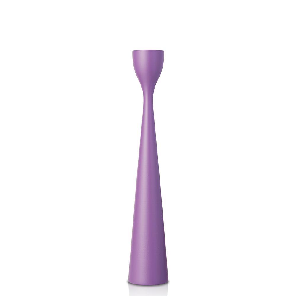 Rolf Painted Candlestick 13" Lavender Purple Eleish Van Breems Home