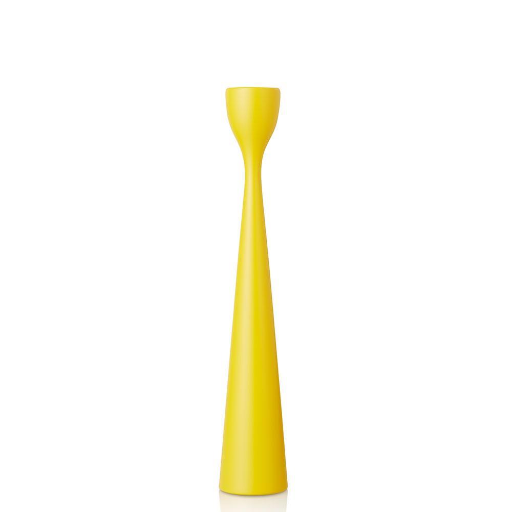 Rolf Painted Candlestick 13" Lemon Yellow Eleish Van Breems Home