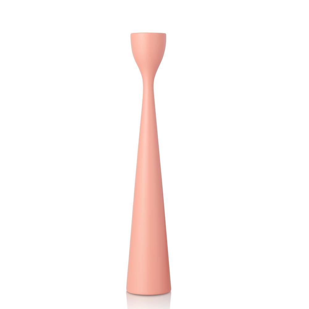 Rolf Painted Candlestick 13" Salmon Pink Eleish Van Breems Home