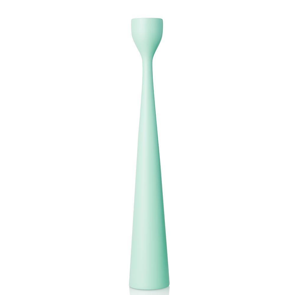 Rolf Painted Candlestick 15" Pastel Turquoise Eleish Van Breems Home
