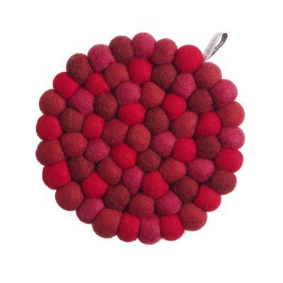 Round Wool Trivet Small Cherry Eleish Van Breems Home