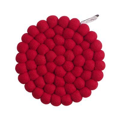 Round Wool Trivet Small Red Eleish Van Breems Home