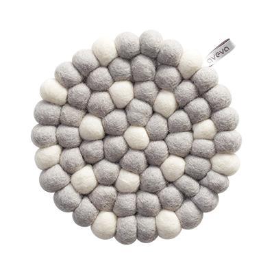 Round Wool Trivet Small White Dots Eleish Van Breems Home